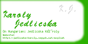 karoly jedlicska business card